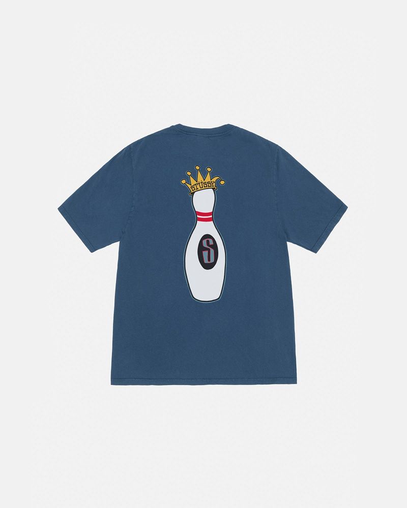 STUSSY KINGPIN TEE PIGMENT DYED Bleu Marine | STUSSY-56325