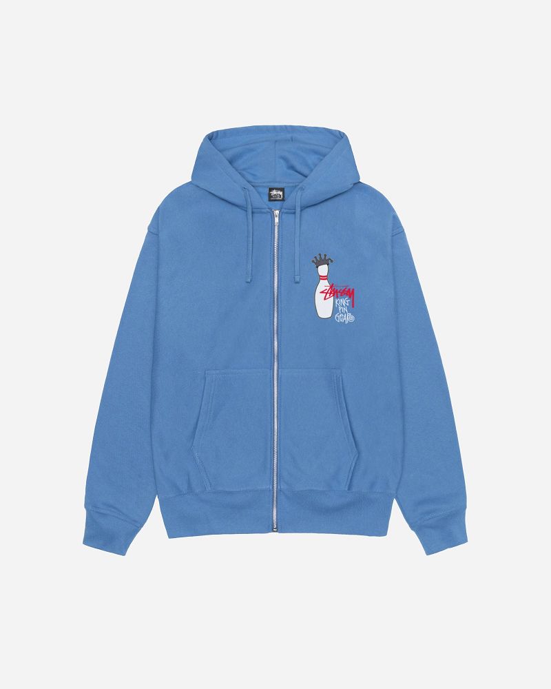 STUSSY KINGPIN ZIP HOODIE Bleu | STUSSY-56236