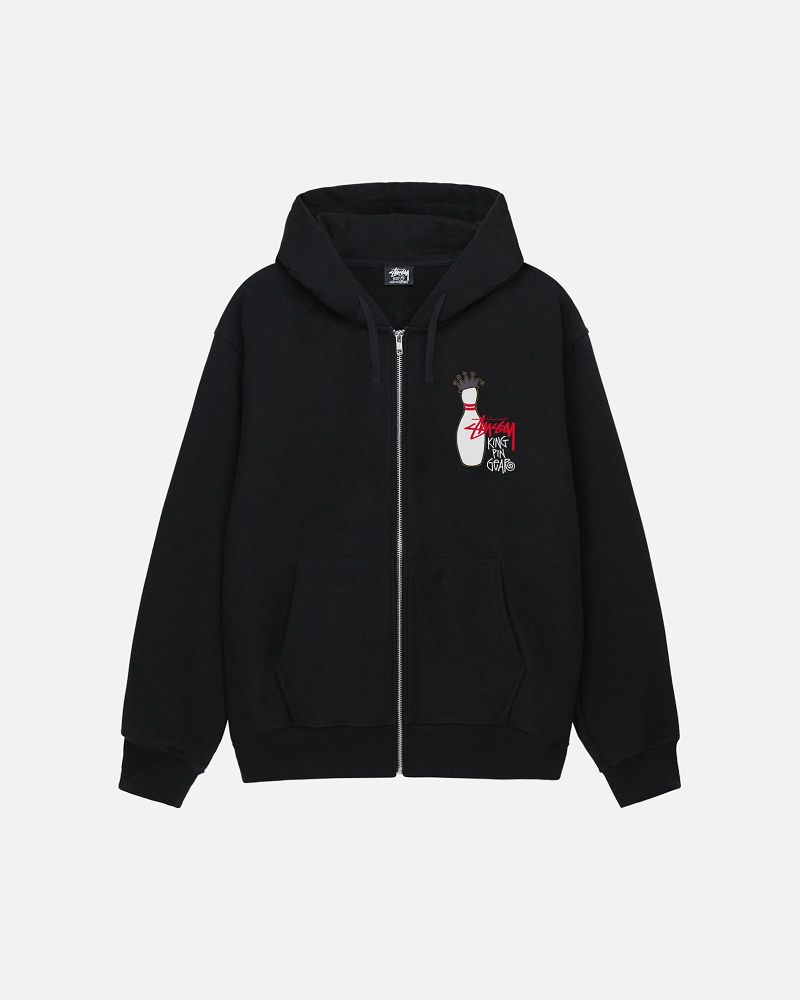 STUSSY KINGPIN ZIP HOODIE Noir | STUSSY-56233