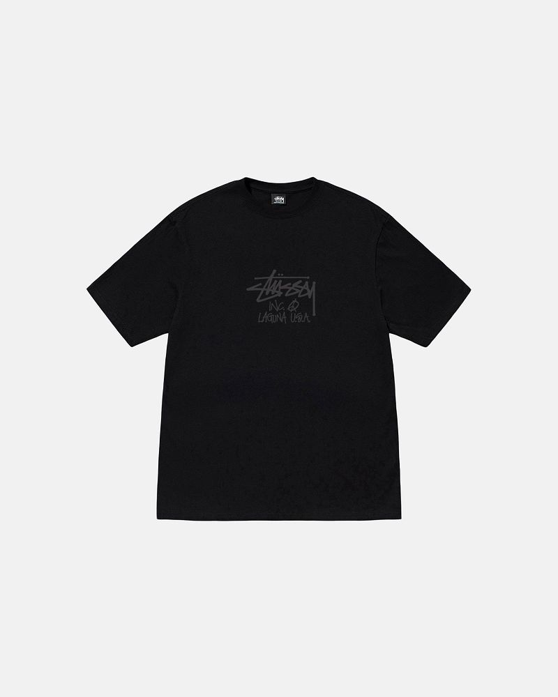 STUSSY LAGUNA USA TEE PIGMENT DYED Noir | STUSSY-56326