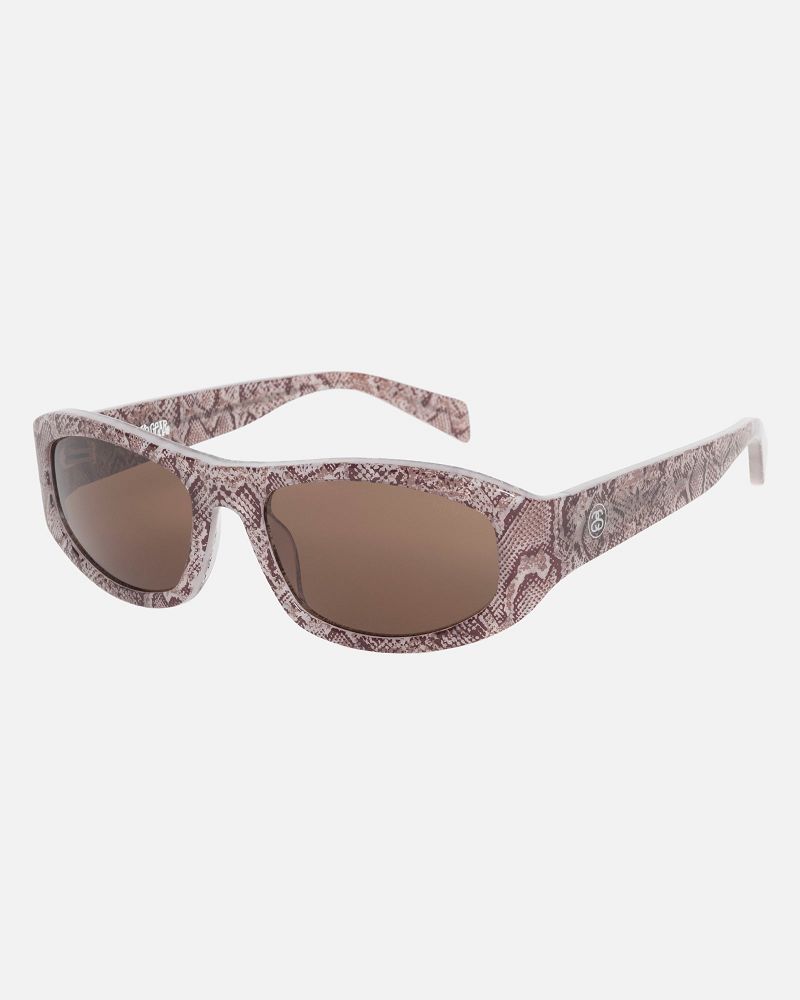 STUSSY LANDON SUNGLASSES Serpent Couleur Chair Marron | STUSSY-55923