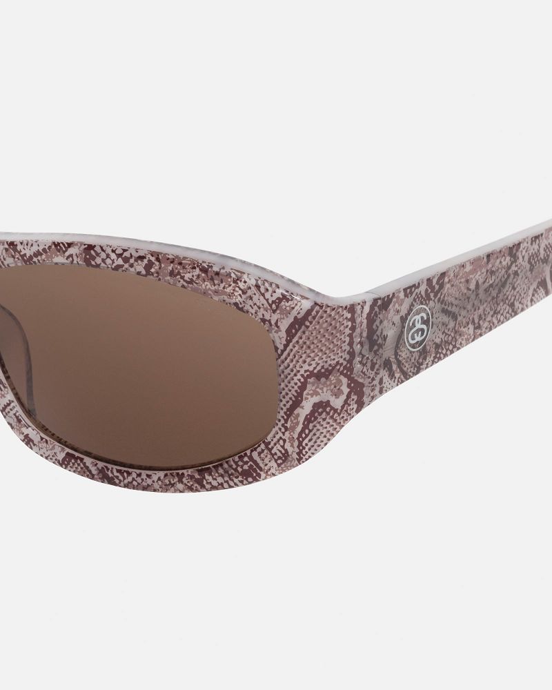 STUSSY LANDON SUNGLASSES Serpent Couleur Chair Marron | STUSSY-55923
