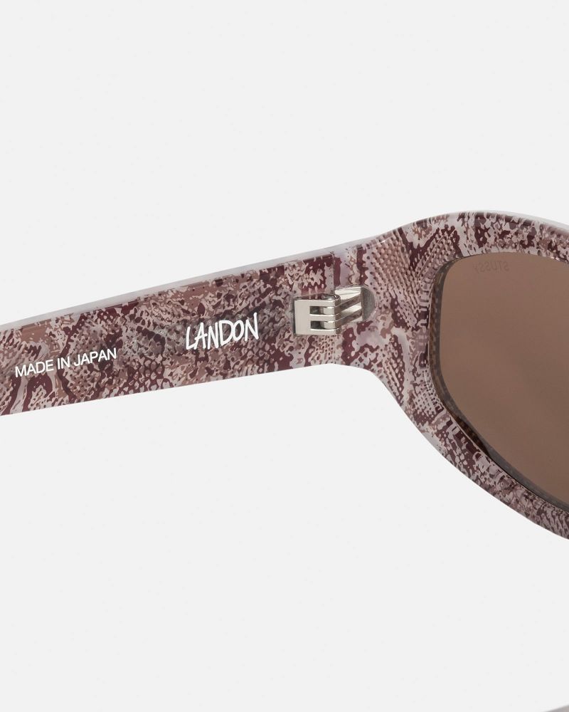 STUSSY LANDON SUNGLASSES Serpent Couleur Chair Marron | STUSSY-55923