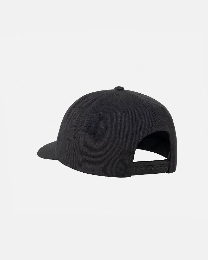 STUSSY LOW PROFILE BENT CROWN SNAPBACK Noir | STUSSY-55984