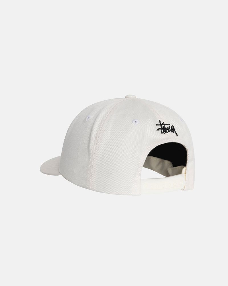 STUSSY LOW PROFILE BIG BASIC SNAPBACK Blanche | STUSSY-55977