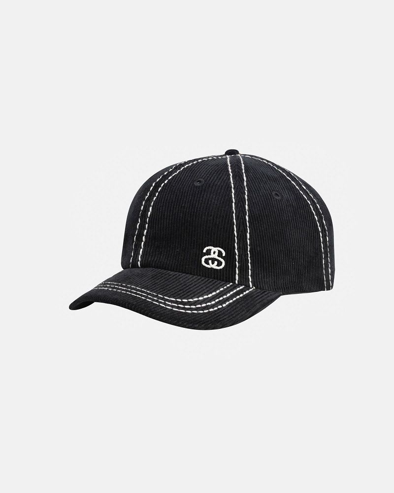 STUSSY LOW PROFILE SS-LINK STITCHED STRAPBACK Noir | STUSSY-56003