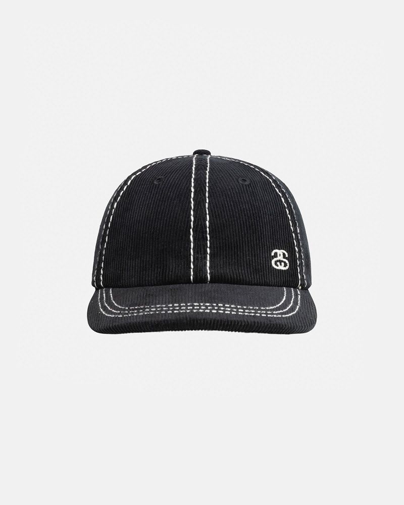 STUSSY LOW PROFILE SS-LINK STITCHED STRAPBACK Noir | STUSSY-56003