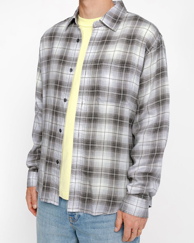 STUSSY MATTHEW SHIRT LG PRINTED PLAID Marron | STUSSY-56160