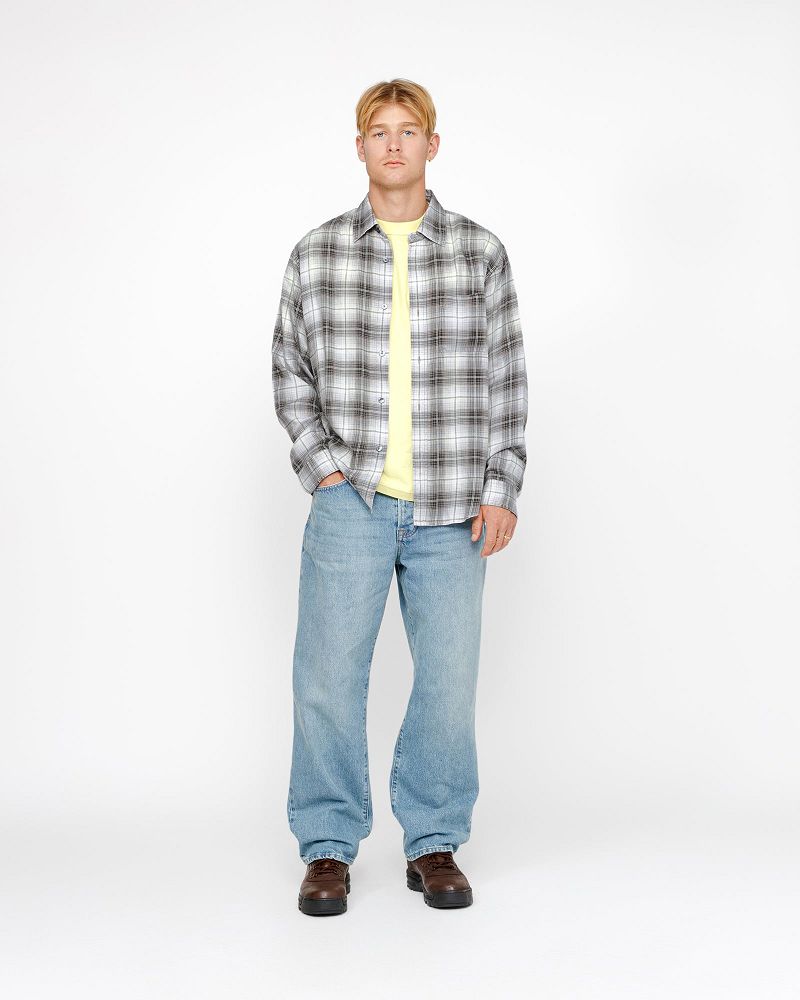 STUSSY MATTHEW SHIRT LG PRINTED PLAID Marron | STUSSY-56160
