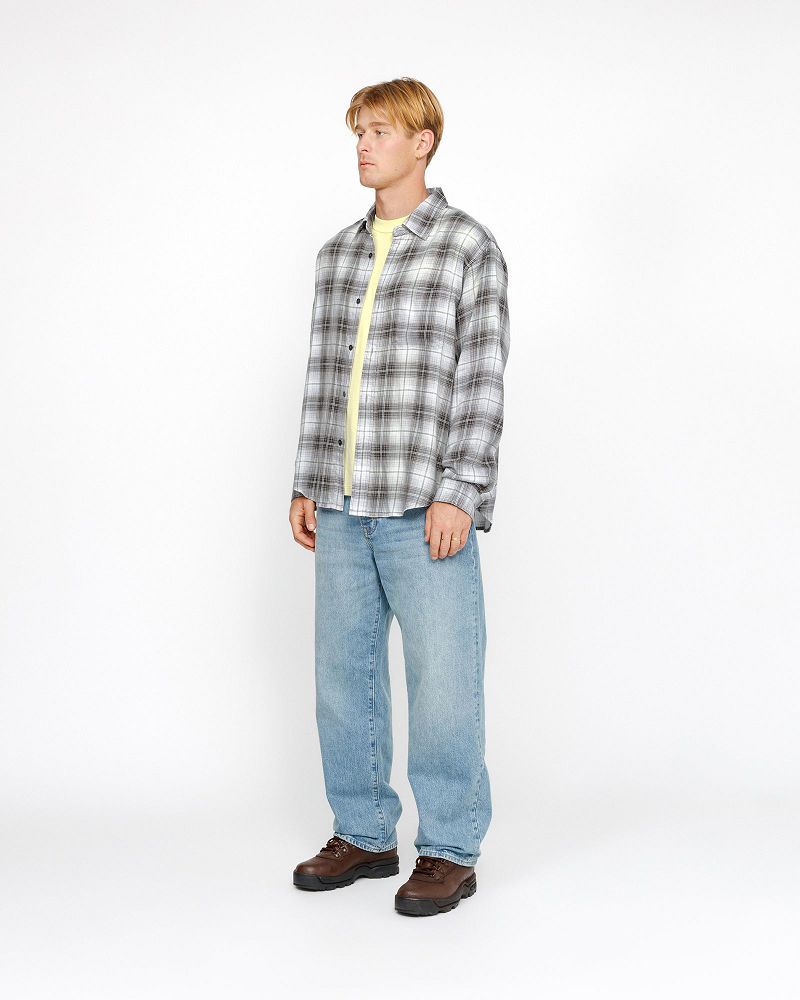 STUSSY MATTHEW SHIRT LG PRINTED PLAID Marron | STUSSY-56160