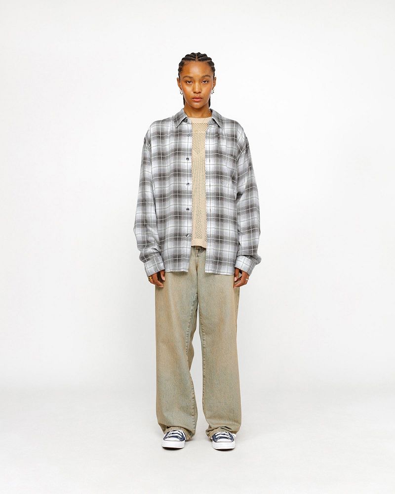 STUSSY MATTHEW SHIRT LG PRINTED PLAID Marron | STUSSY-56160