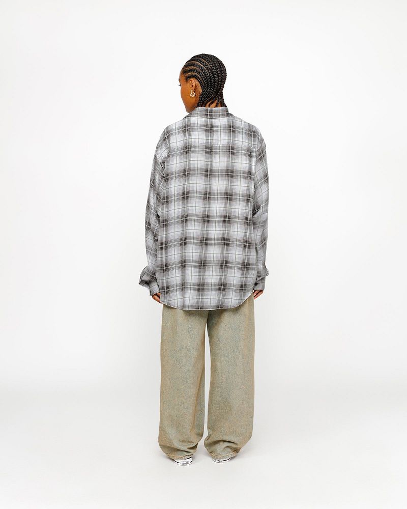 STUSSY MATTHEW SHIRT LG PRINTED PLAID Marron | STUSSY-56160