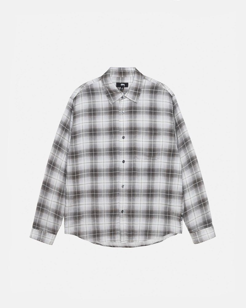STUSSY MATTHEW SHIRT LG PRINTED PLAID Marron | STUSSY-56160