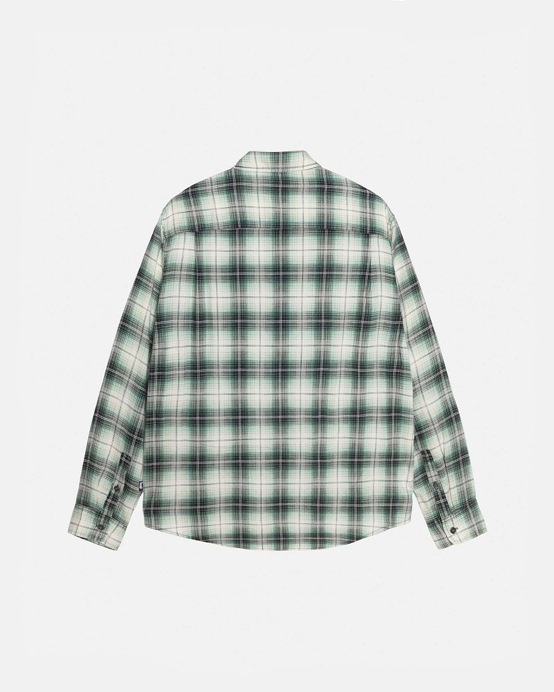 STUSSY MATTHEW SHIRT LG PRINTED PLAID Vert | STUSSY-56159
