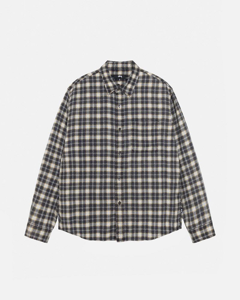 STUSSY MATTHEW SHIRT PRINTED PLAID Noir | STUSSY-56161