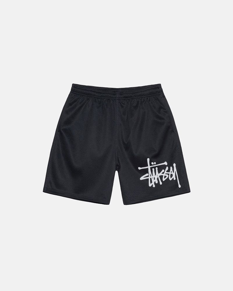 STUSSY MESH SHORT BIG BASIC Noir | STUSSY-56071