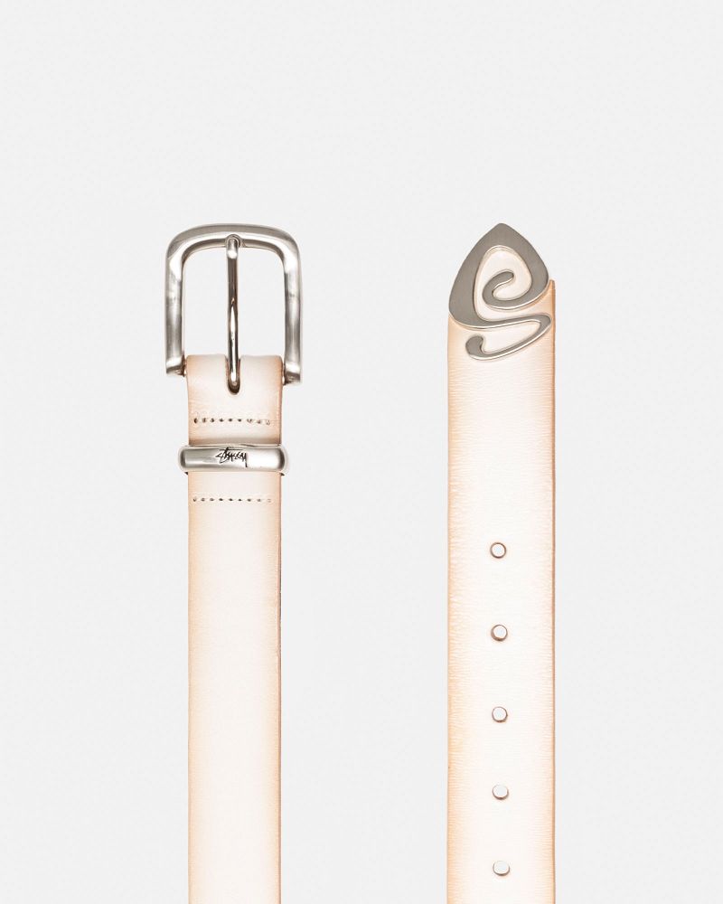 STUSSY METAL S TIP BELT Beige | STUSSY-55909