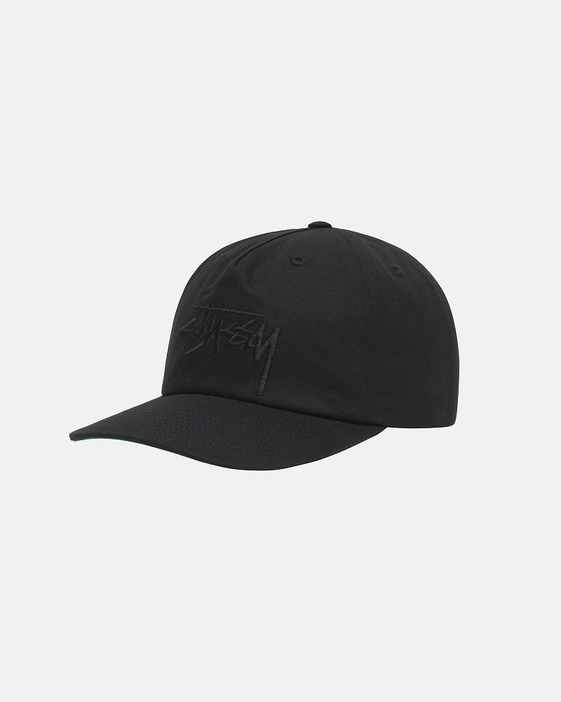 STUSSY MID-DEPTH BIG STOCK SNAPBACK Noir | STUSSY-55994