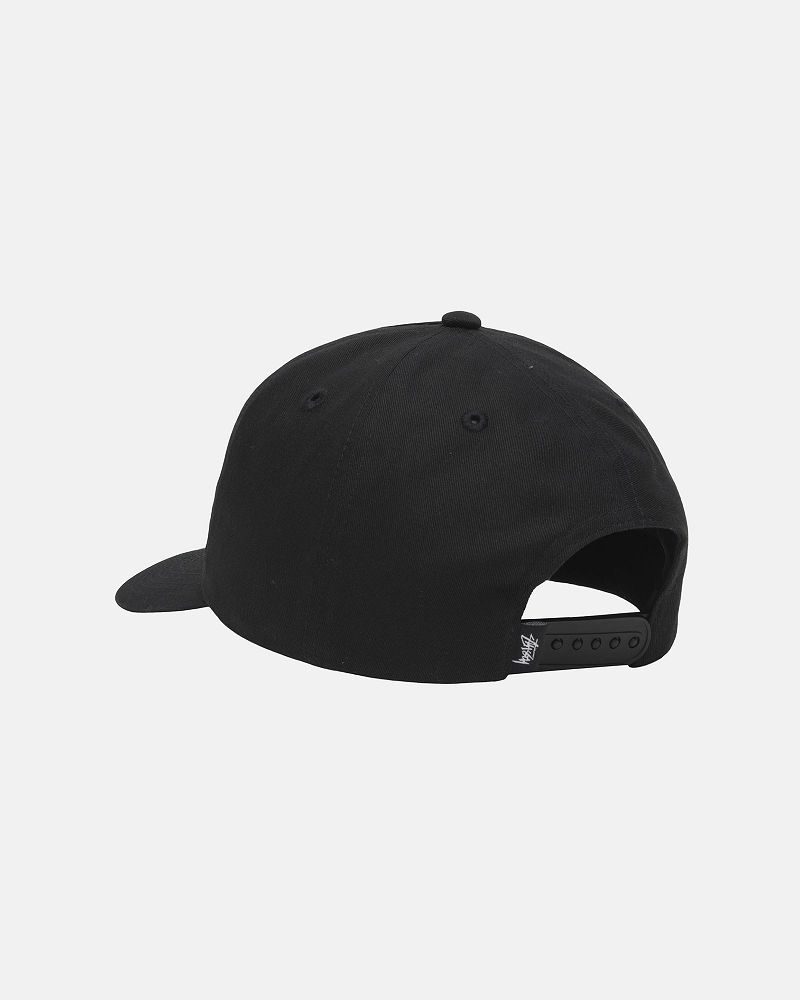 STUSSY MID-DEPTH BIG STOCK SNAPBACK Noir | STUSSY-55994