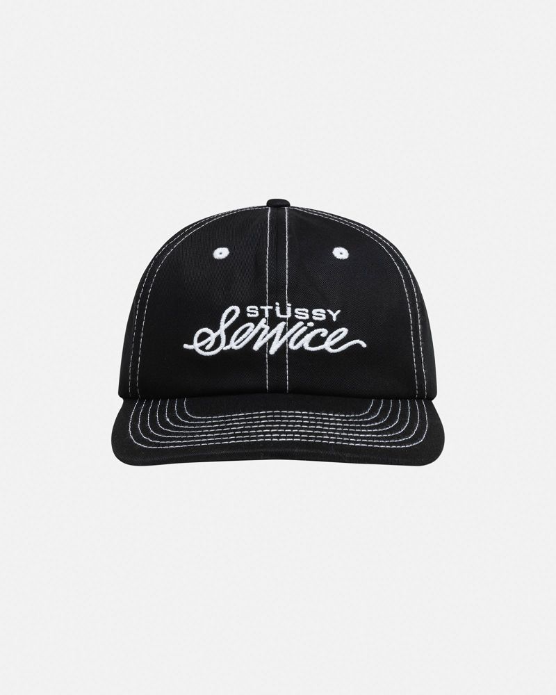 STUSSY MID-DEPTH SERVICE STRAPBACK Noir | STUSSY-56000