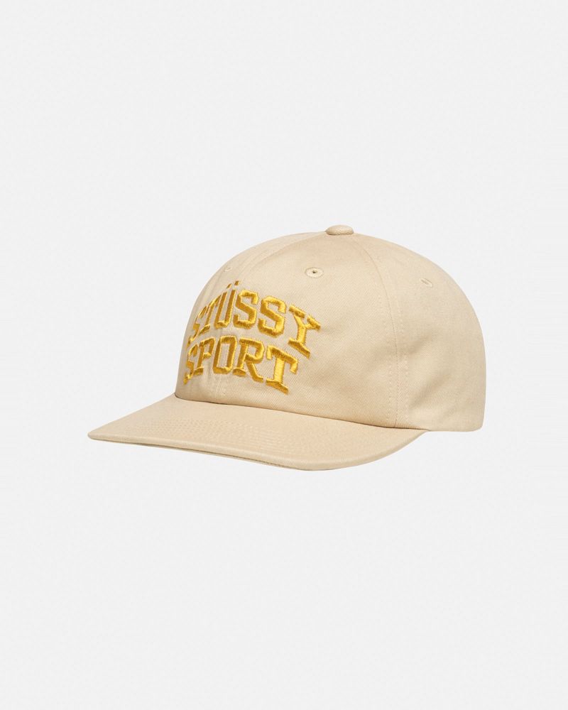 STUSSY MID-DEPTH SPORT SNAPBACK Beige Doré | STUSSY-55979