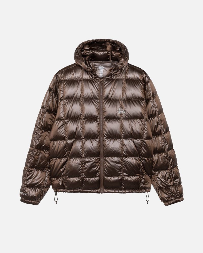 STUSSY MIDWEIGHT HOODED PUFFER Marron | STUSSY-56361