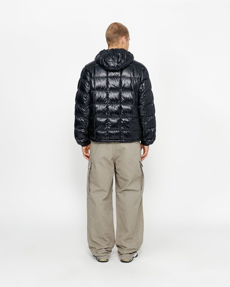 STUSSY MIDWEIGHT HOODED PUFFER Noir | STUSSY-56359