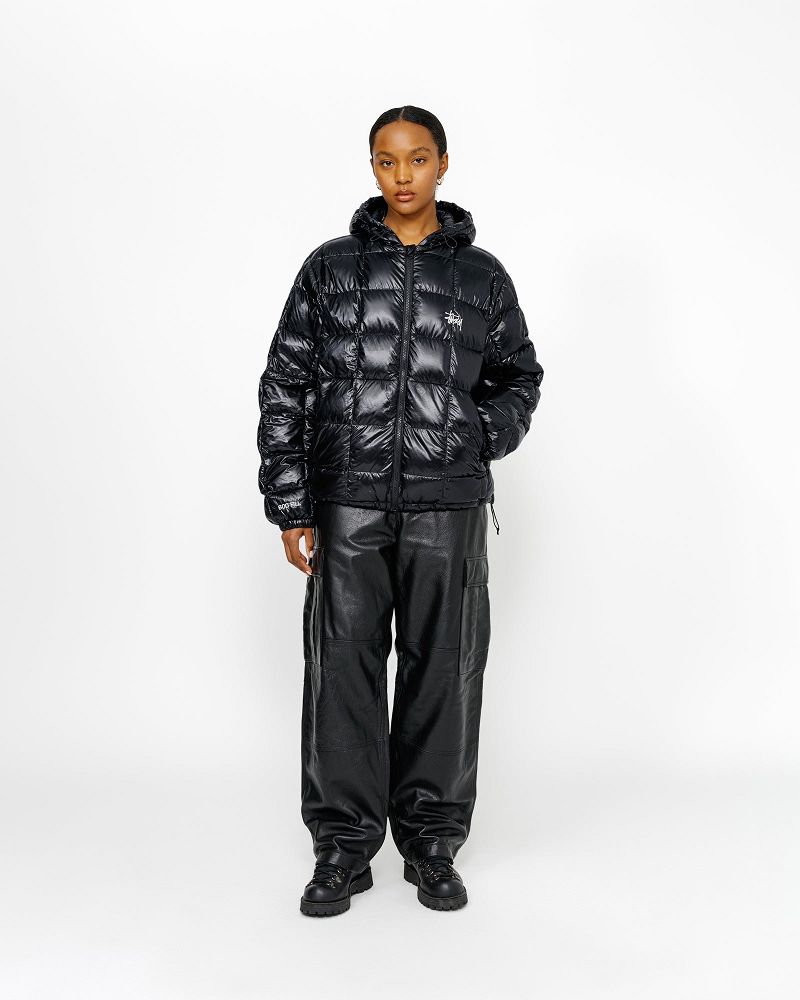 STUSSY MIDWEIGHT HOODED PUFFER Noir | STUSSY-56359