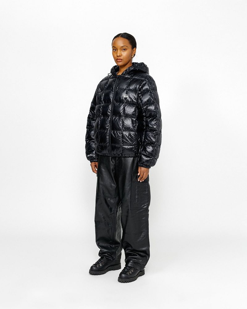 STUSSY MIDWEIGHT HOODED PUFFER Noir | STUSSY-56359