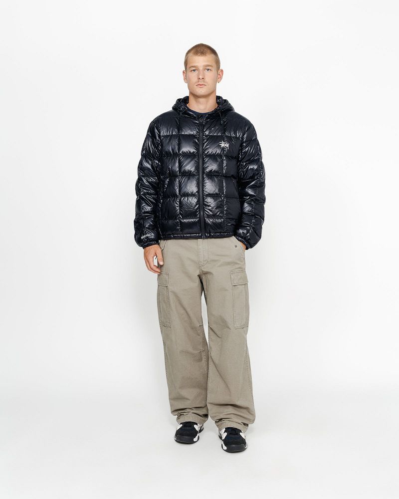 STUSSY MIDWEIGHT HOODED PUFFER Noir | STUSSY-56359