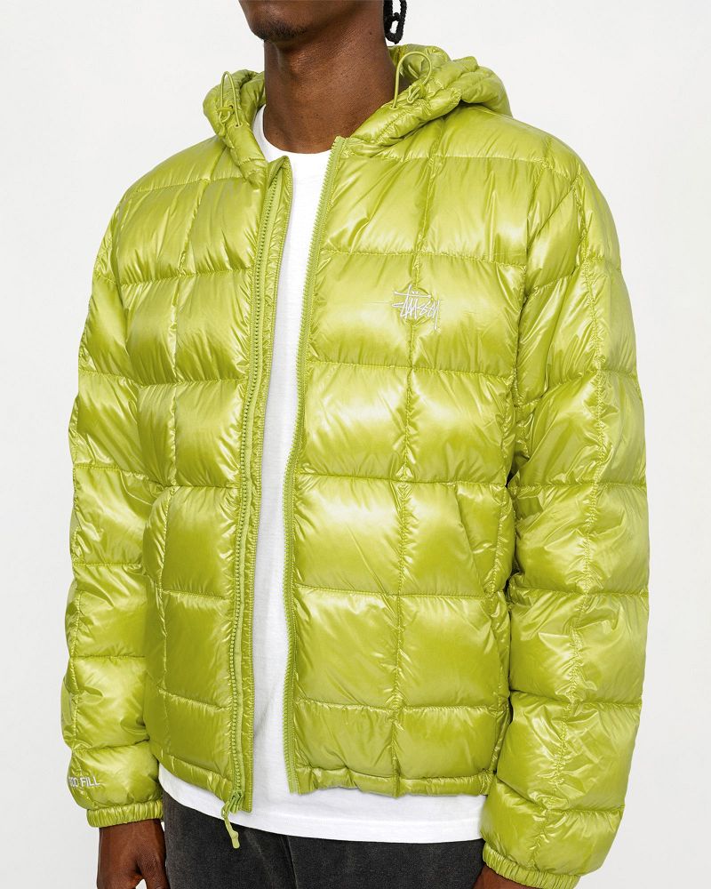 STUSSY MIDWEIGHT HOODED PUFFER Vert Clair | STUSSY-56360