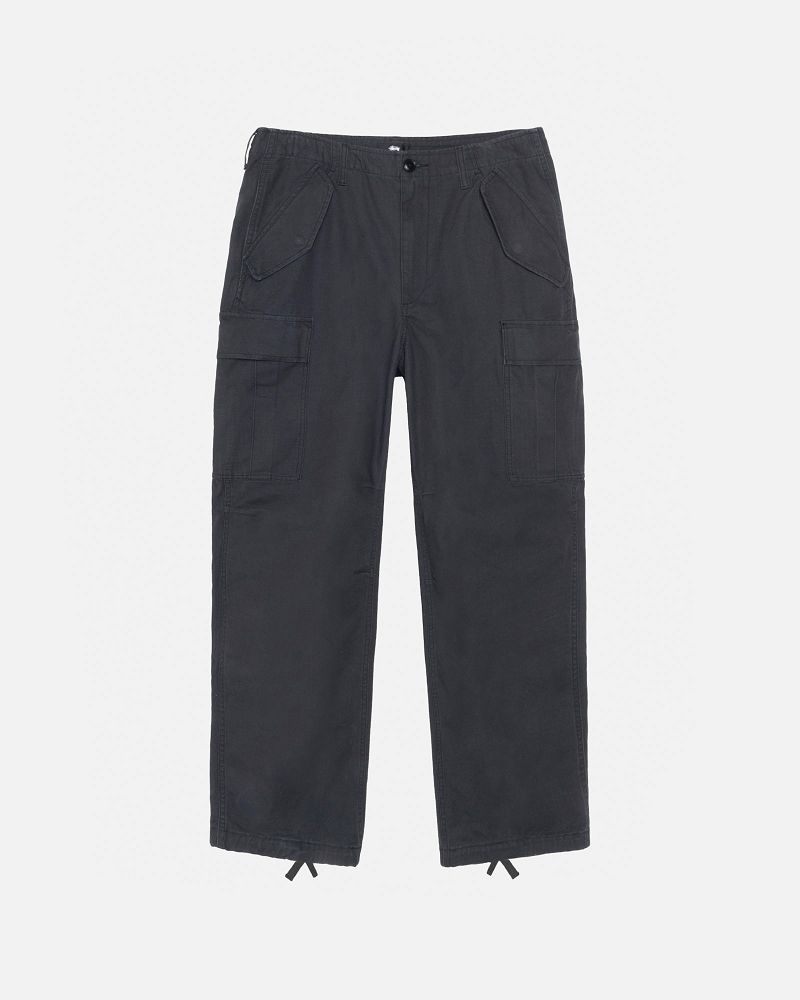 STUSSY MILITARY CARGO PANT RIPSTOP Noir | STUSSY-56082