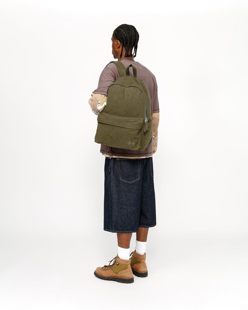 STUSSY NEEDLE PUNCH BACKPACK Vert Olive | STUSSY-55888