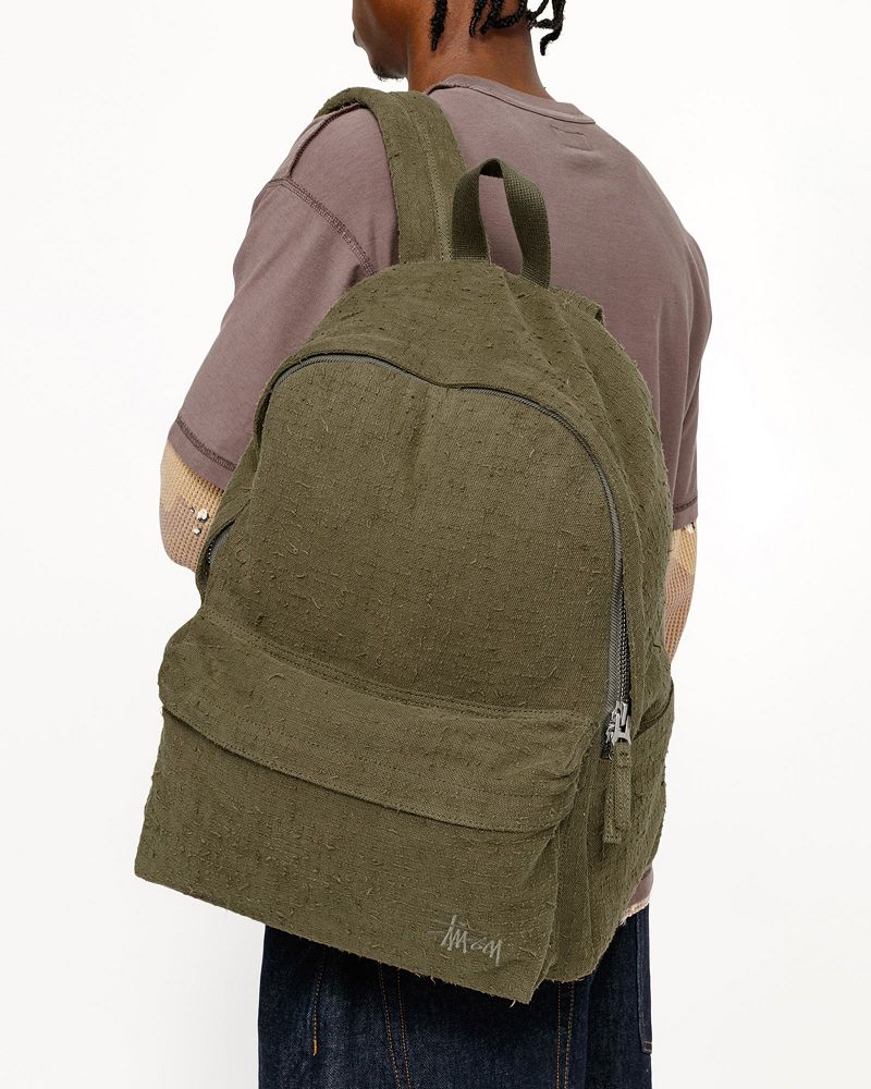 STUSSY NEEDLE PUNCH BACKPACK Vert Olive | STUSSY-55888