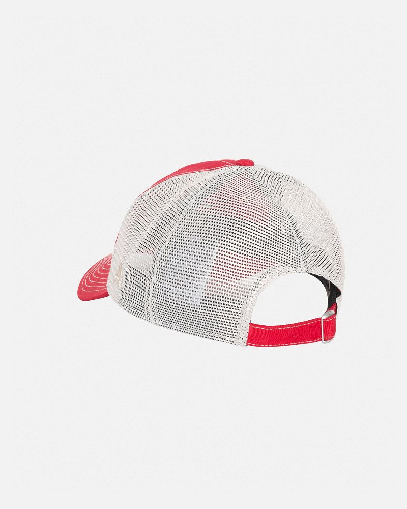 STUSSY NEW ERA 9TWENTY BASIC TRUCKER Rouge Foncé | STUSSY-55962