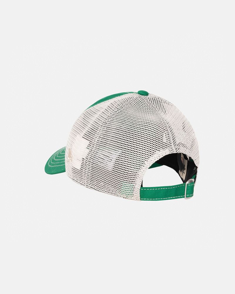 STUSSY NEW ERA 9TWENTY BASIC TRUCKER Vert Blanche | STUSSY-55958