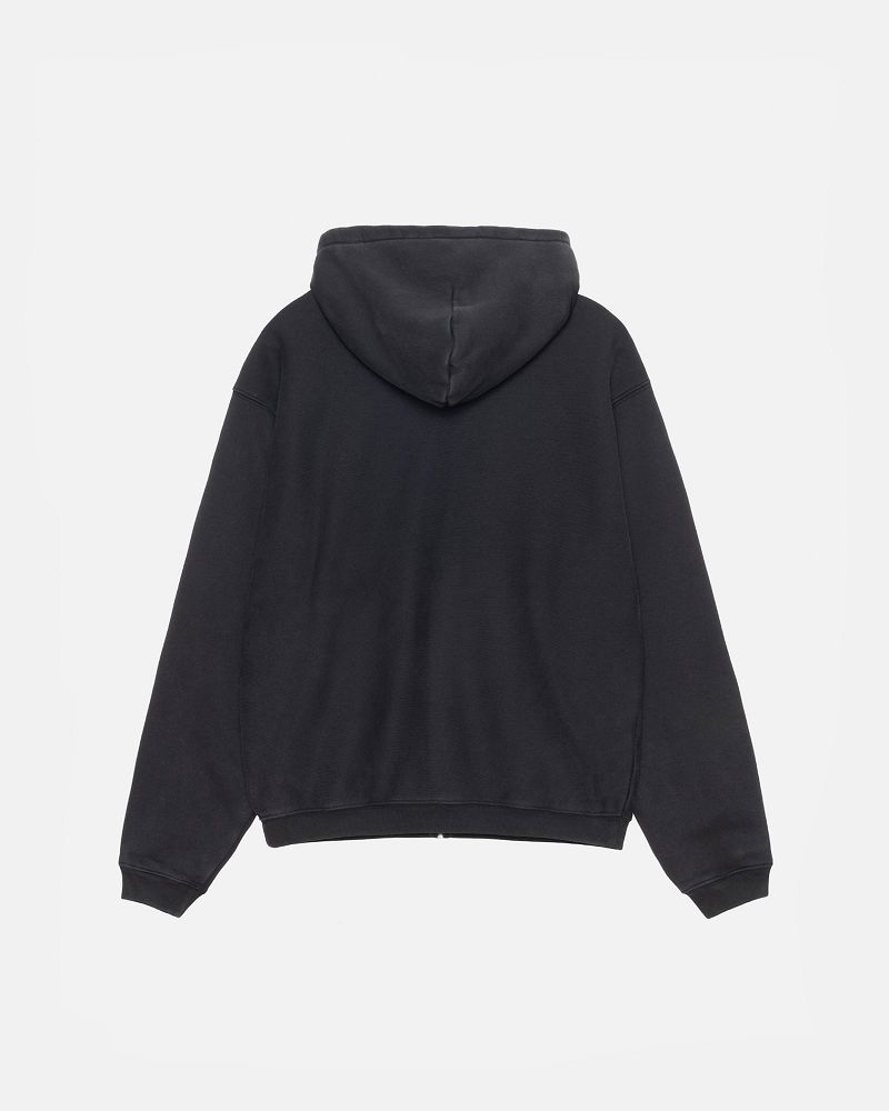 STUSSY OUTLINE ZIP HOODIE Noir | STUSSY-56278