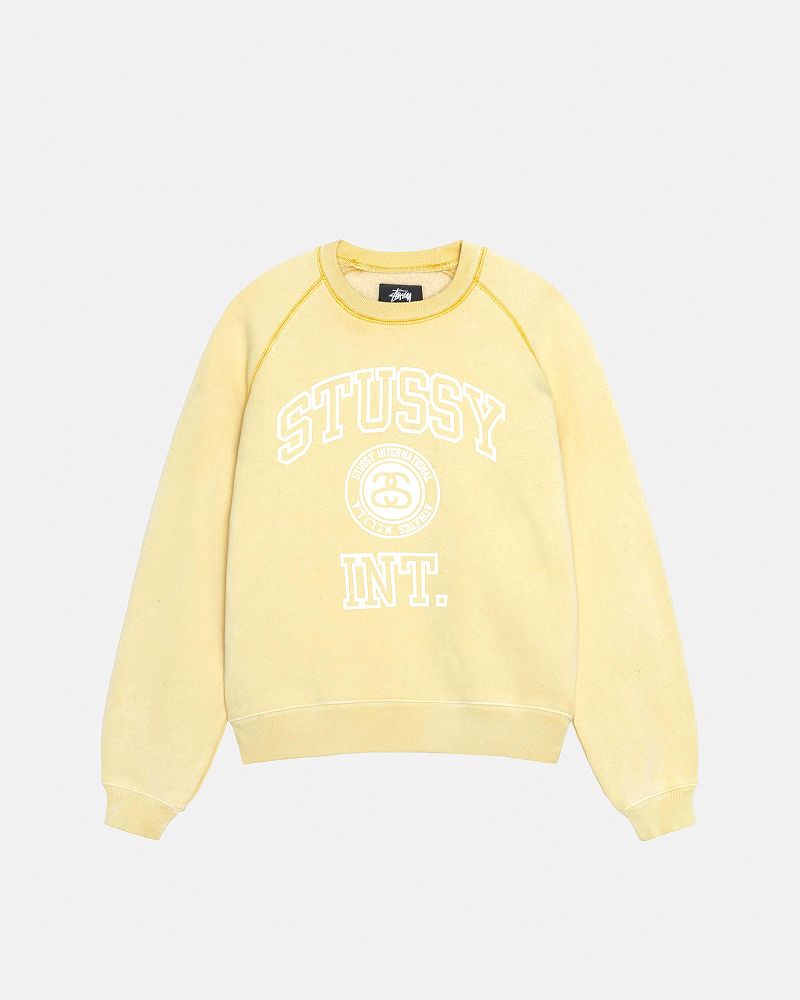 STUSSY OVERLOCK VARSITY RAGLAN CREW Orange | STUSSY-56213