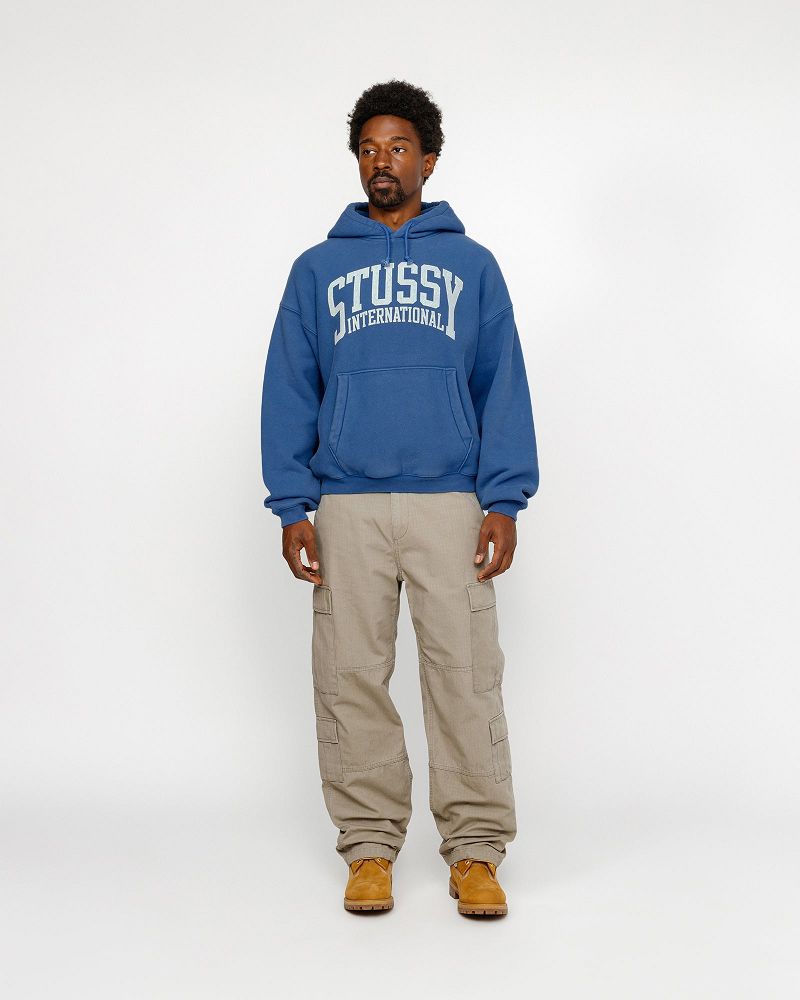 STUSSY RELAXED HOODIE INTERNATIONAL Bleu | STUSSY-55852