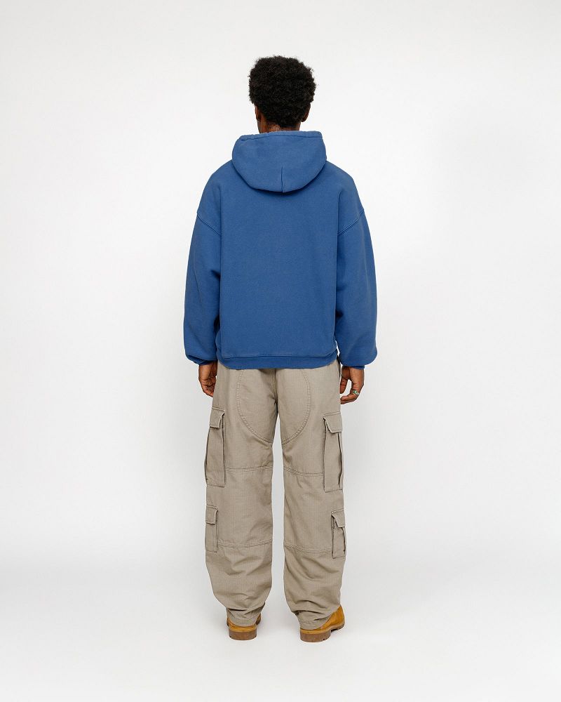 STUSSY RELAXED HOODIE INTERNATIONAL Bleu | STUSSY-55852