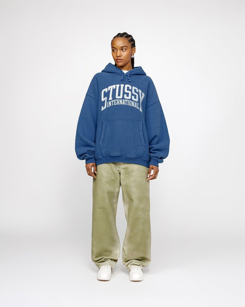 STUSSY RELAXED HOODIE INTERNATIONAL Bleu | STUSSY-55852