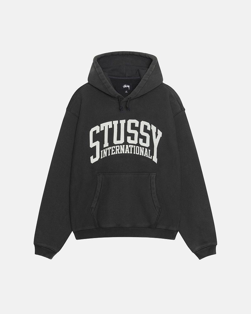 STUSSY RELAXED HOODIE INTERNATIONAL Noir | STUSSY-55850