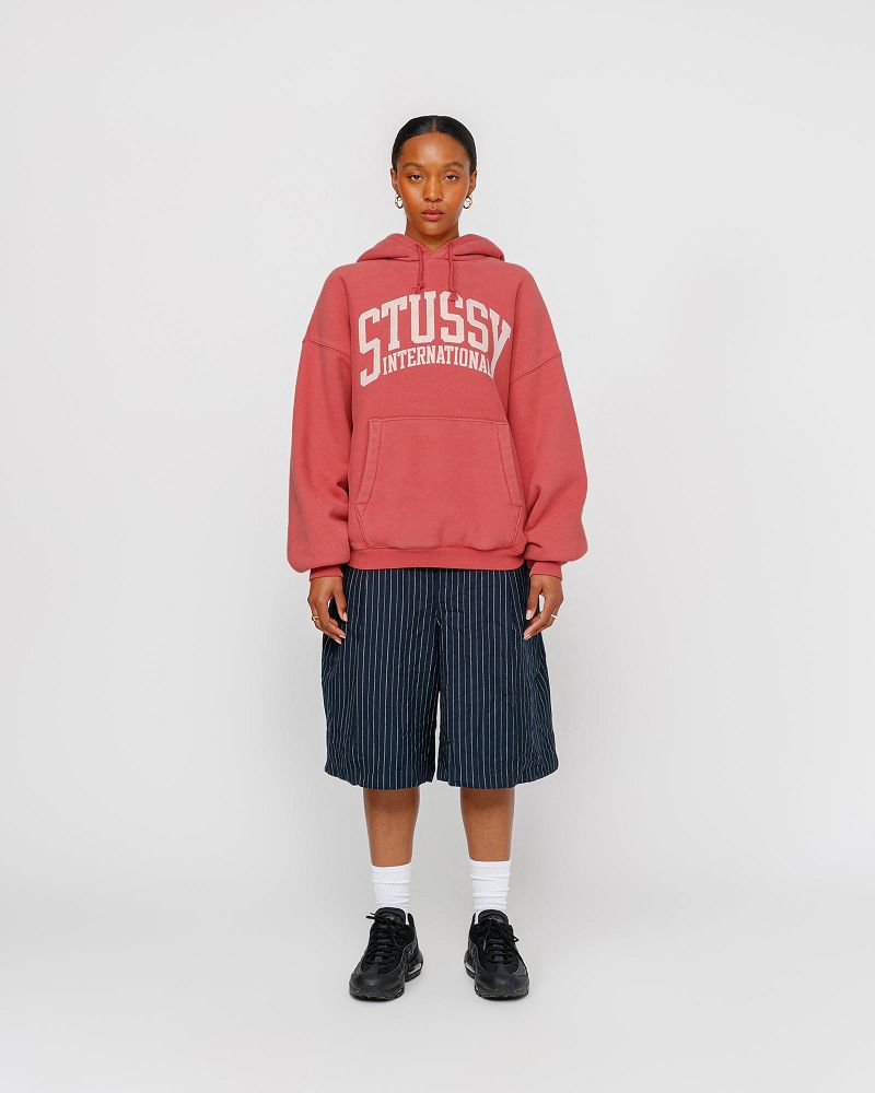 STUSSY RELAXED HOODIE INTERNATIONAL Rouge | STUSSY-55854