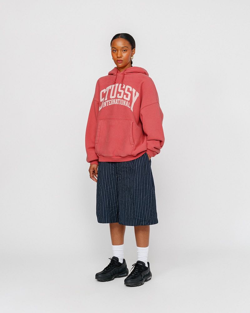 STUSSY RELAXED HOODIE INTERNATIONAL Rouge | STUSSY-55854