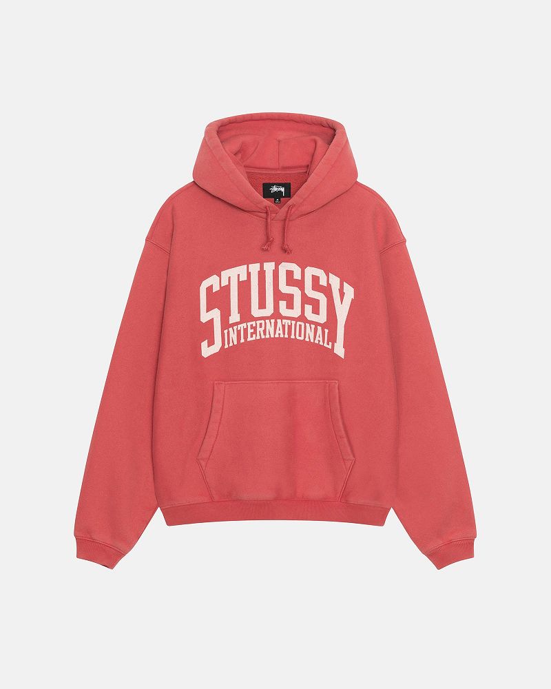 STUSSY RELAXED HOODIE INTERNATIONAL Rouge | STUSSY-55854