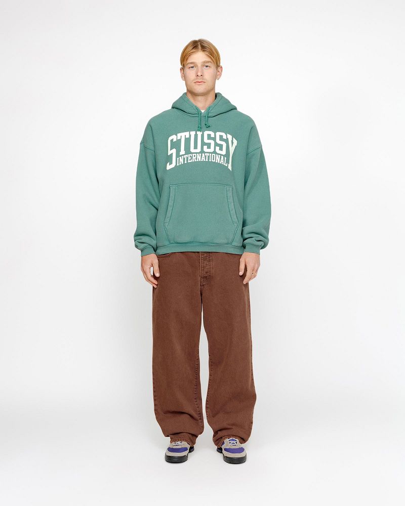 STUSSY RELAXED HOODIE INTERNATIONAL Turquoise | STUSSY-55853