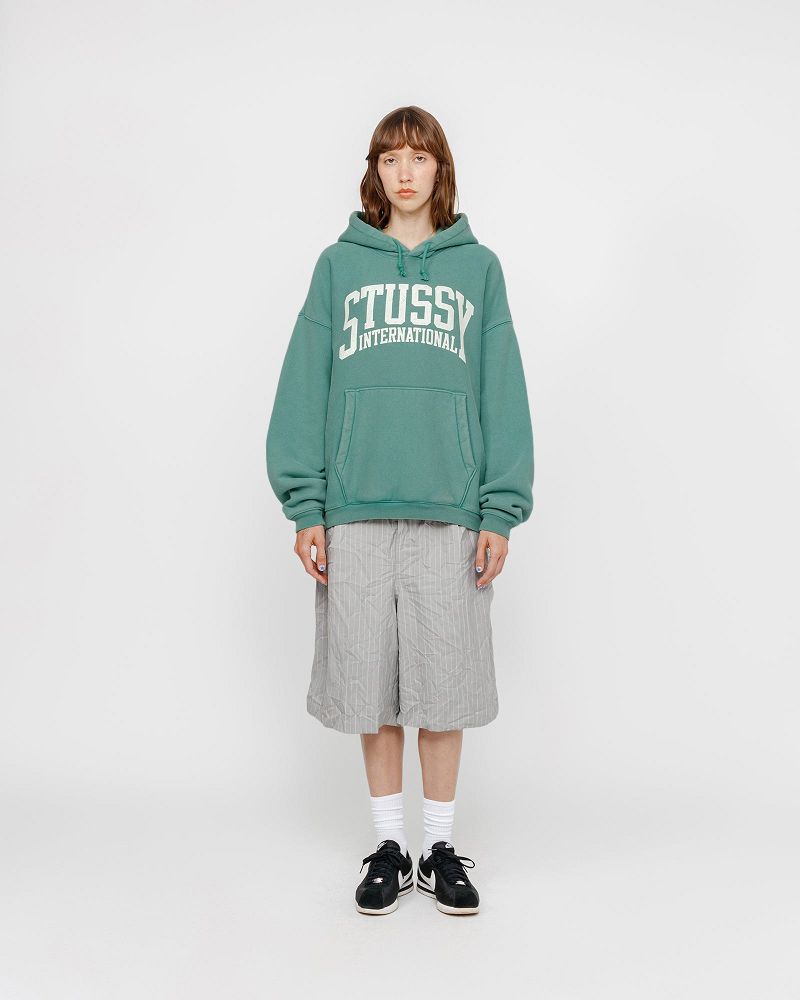 STUSSY RELAXED HOODIE INTERNATIONAL Turquoise | STUSSY-55853