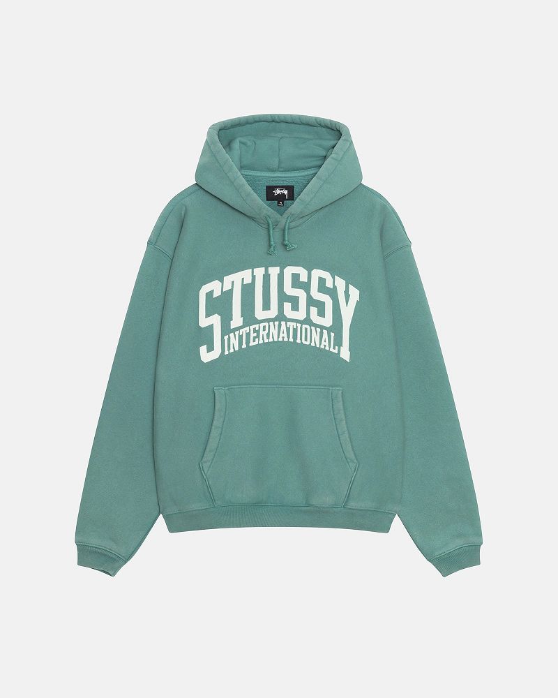 STUSSY RELAXED HOODIE INTERNATIONAL Turquoise | STUSSY-55853