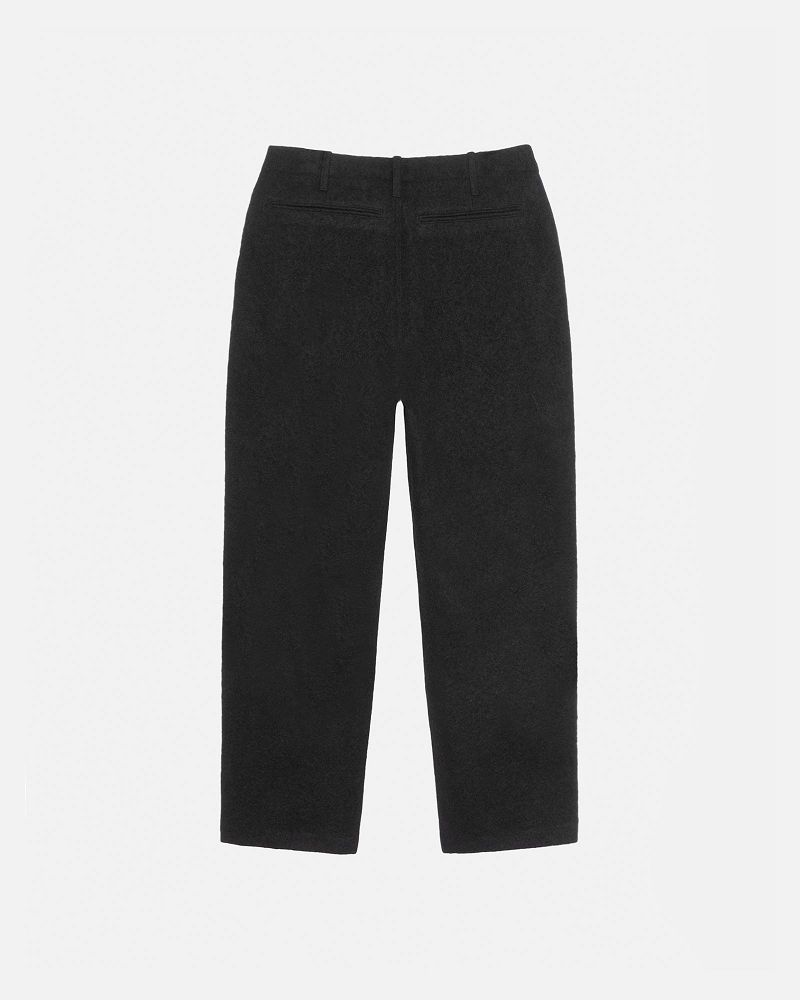 STUSSY RELAXED TROUSER TEXTURED WOOL Noir | STUSSY-56085