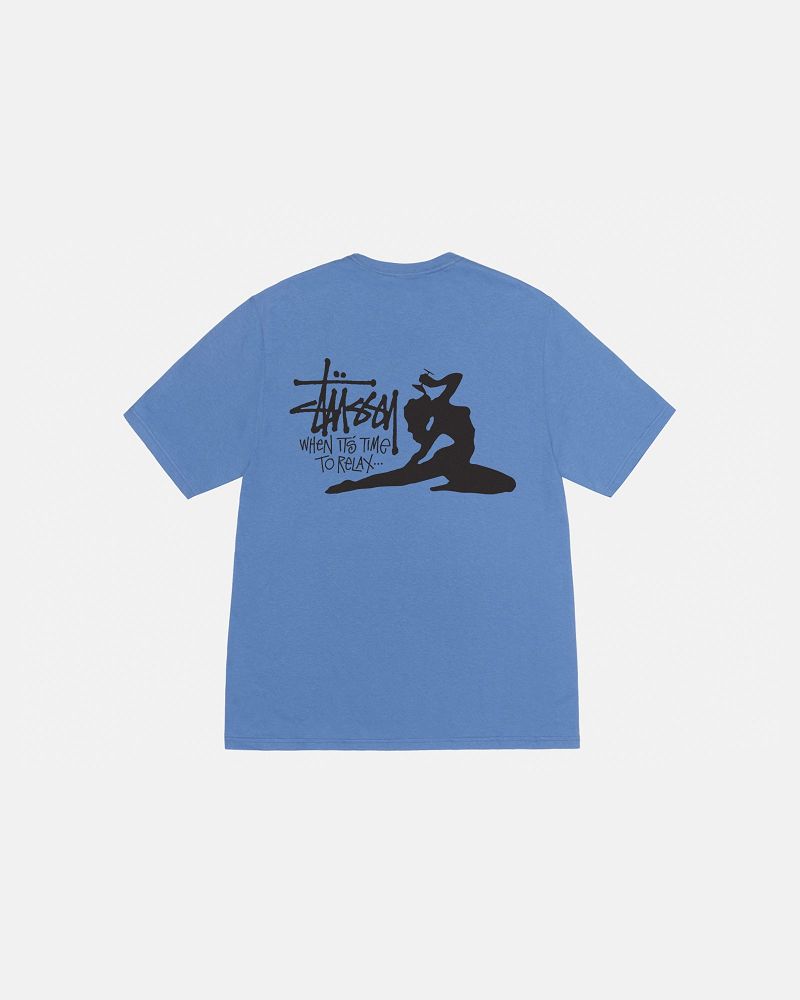 STUSSY RELAX TEE Bleu | STUSSY-56312